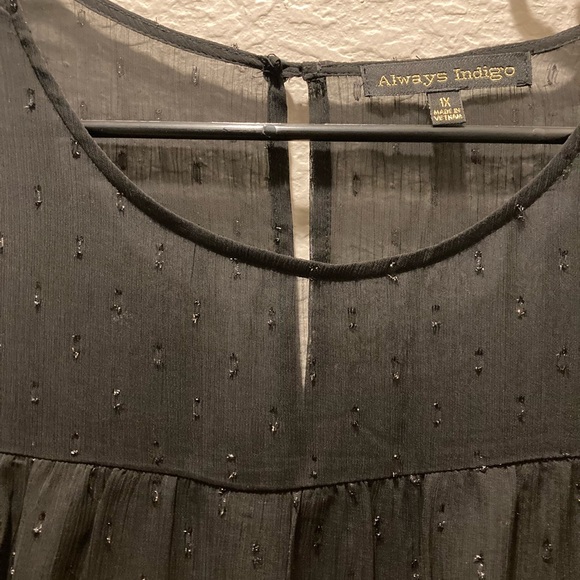 Black Dressy Blouse - Picture 2 of 4